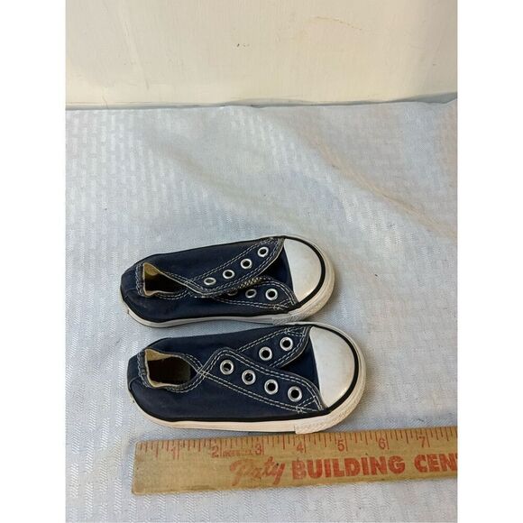 Converse all star infant sneakers size 5 navy no laces - Picture 2 of 5